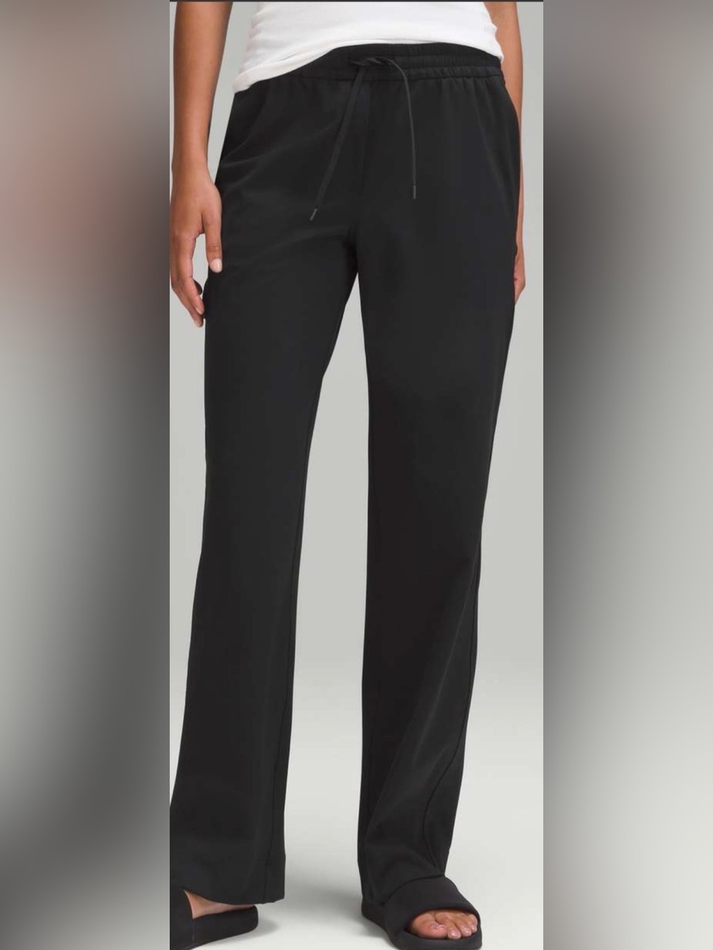 Lululemon Luxtreme Mid Rise Straight Leg Trouser Black Size XL
